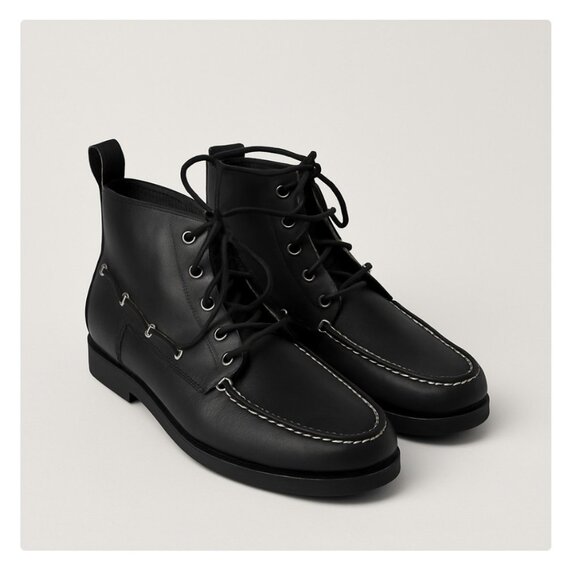 Polo Ralph Lauren Boots Mens Size 10.5D Barrott Moc Toe Boat BARROTT-BO-CSL - Picture 1 of 7